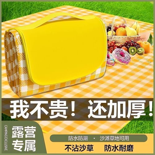 野餐墊防水加厚便攜式戶外旅游露營野餐地墊草坪春游防潮沙灘墊子